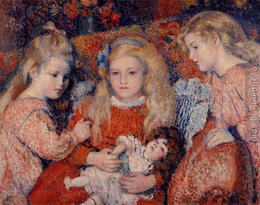 Georges Lemmen : Three Little Girls